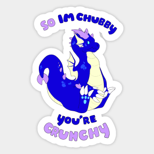 Chubby Grump Blue Sticker